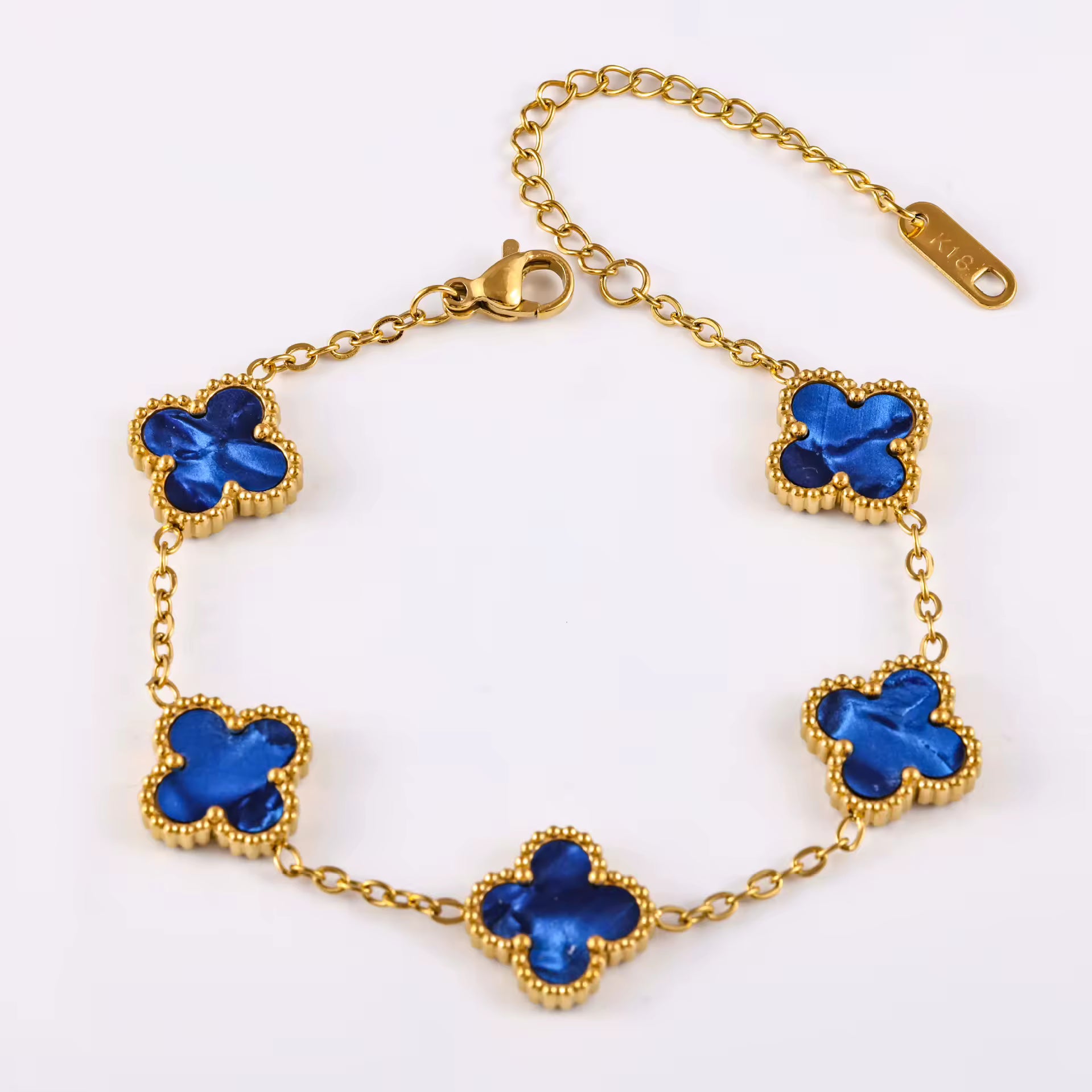 Gold 18k Plated Clover Bracelet